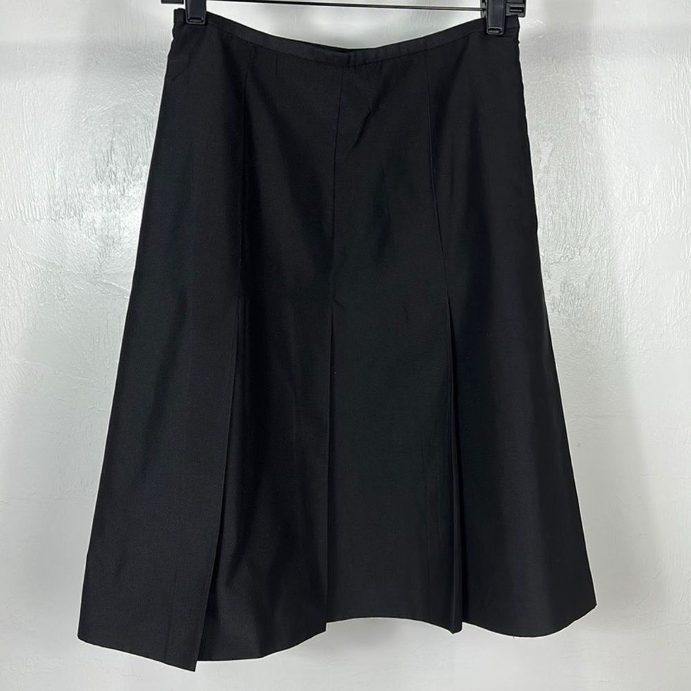 Ralph Lauren Pleated A-Line Knee Length Midi Maxi Skirt Black Skirt Y2K 8 S-M